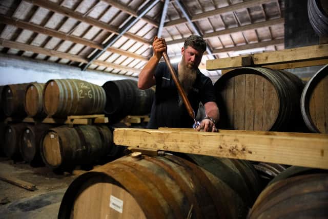 Distillery manager Stewart Bowman at the Lochranza Distillery and visitor centre on the Isle of Arran.
