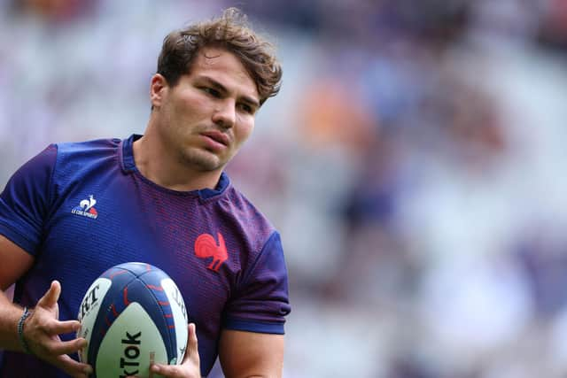 France's scrum-half Antoine Dupont will hope to lead the host nation to World Cup glory. (Photo by FRANCK FIFE/AFP via Getty Images)