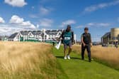 KJ Choi makes his way up the first during day three of the Senior Open Championship presented by Rolex at Carnoustie Golf Links. Picture: Kenny Smith/Getty Images.