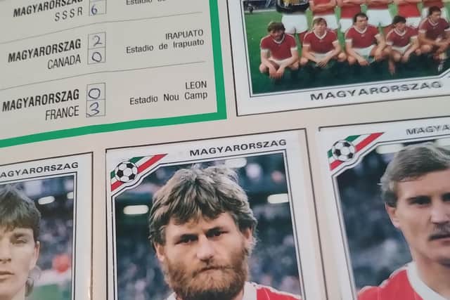 The final sticker of Hungarian footballer, Antal Roth. Douglas Macleod