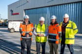 Tom Hutchison, chief executive of Montrose Port Authority; chairman and managing director of Balmoral Group, Sir Jim Milne CBE; chairman of Montrose Port Authority Board, Peter Stuart; and Subsea Test Centre general manager at Balmoral Comtec, Derek Weir.