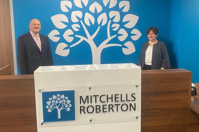 Departing chairman Donald Reid with his successor Morag Inglis. Picture: contributed.