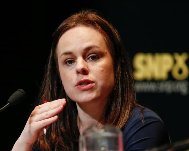 Kate Forbes at SNP leadership hustings on March 12, 2023 in Aberdeen. (Photo by Craig Brough-Pool/Getty Images)