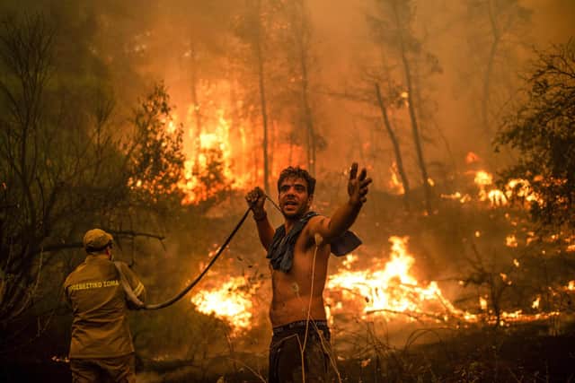 Massive and devastating wildfires have been raging on the Greek island of Evia in recent days, thought to be an impact of climate change