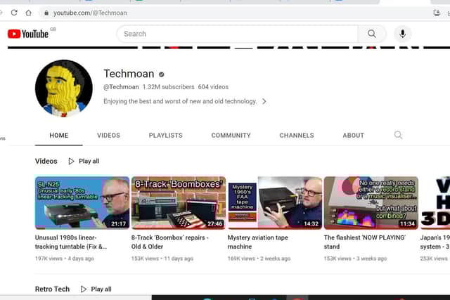 The Techmoan channel has built up a following of around 1.3 million subscribers and more than 323 million total views.
