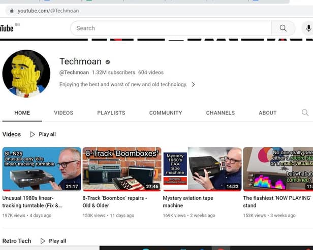 The Techmoan channel has built up a following of around 1.3 million subscribers and more than 323 million total views.