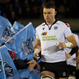 Jack Dempsey's first-half try handed the impetus to Glasgow Warriors in the 1872 Cup first leg against Edinburgh. (Photo by Ross MacDonald / SNS Group)