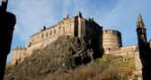 Police took part in the clap for carers at Edinburgh Castle.