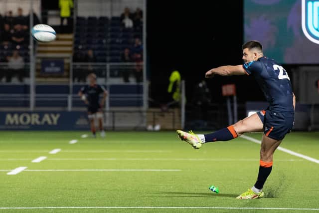 Edinburgh's Blair Kinghorn is back on kicking duty this weekend.