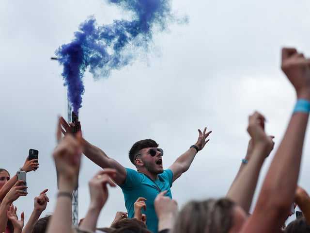 Turning the air blue ... (Photo by Jeff J Mitchell/Getty Images)