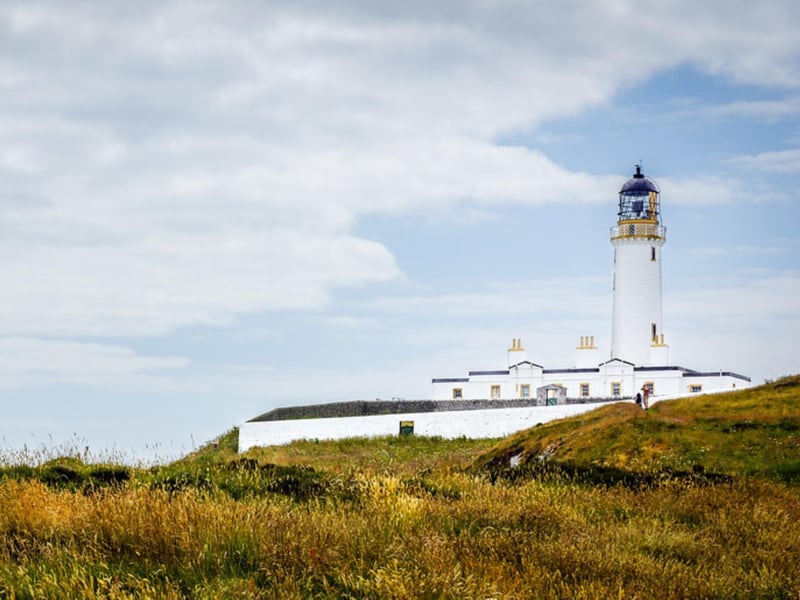 This lighthouse is also known as a Stevenson Tower. It required two years to build from 1828 and was first lit on March 26, 1830.