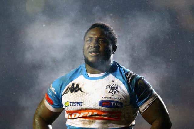 Cherif Traore of Benetton Treviso revealed on social media that he was given a rotten banana in the club’s Secret Santa . (Photo by Clive Mason/Getty Images)