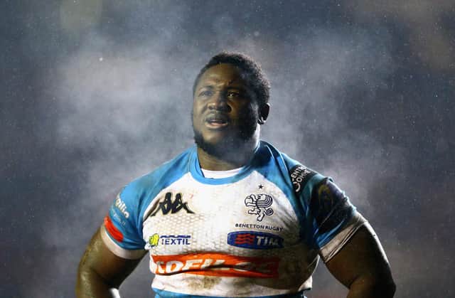 Cherif Traore of Benetton Treviso revealed on social media that he was given a rotten banana in the club’s Secret Santa . (Photo by Clive Mason/Getty Images)