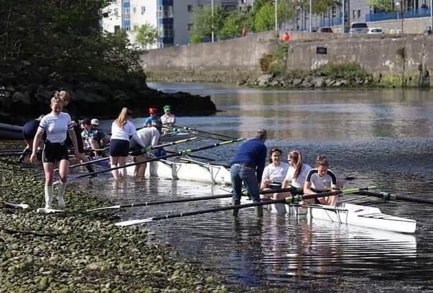 Young Rowers on the River Dee