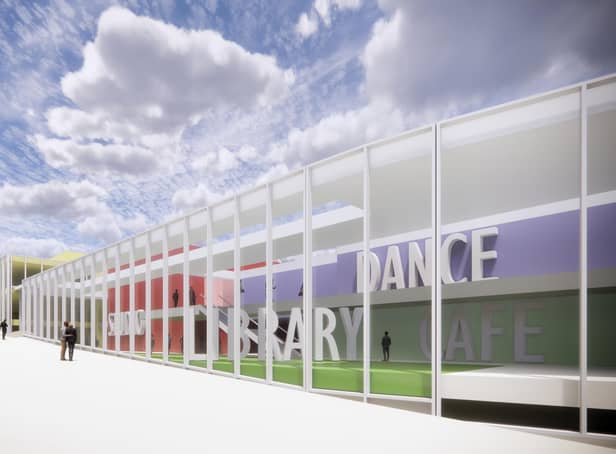 A design of the proposed arts centre for Falkirk High Street