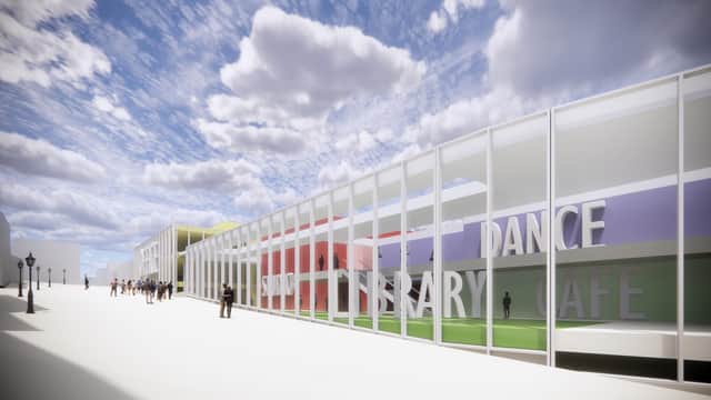 A design of the proposed arts centre for Falkirk High Street