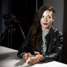 Russian journalist Oksana Baulina, who had worked for Russian opposition politician Alexei Navalny's anti-corruption foundation, was killed while filming damage from shelling in Ukraine's capital Kyiv for investigative website The Inside (Picture: Pavel Golovkin/AP)
