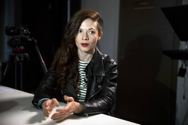 Russian journalist Oksana Baulina, who had worked for Russian opposition politician Alexei Navalny's anti-corruption foundation, was killed while filming damage from shelling in Ukraine's capital Kyiv for investigative website The Inside (Picture: Pavel Golovkin/AP)