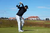 Jordan Spieth tees off on the second hole at The Renaissance Club in the Genesis Scottish Open. Picture: Andrew Redington/Getty Images.