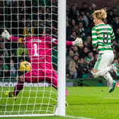 Kyogo Furuhashi's goal for Celtic against Hearts that settled the match on December 2.