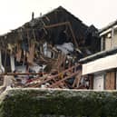 The scene on Baberton Mains Avenue, Edinburgh, after an 84-year-old man has died following an explosion at a house on Friday night. Picture: Lesley Martin/PA Wire