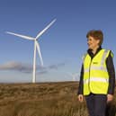Nicola Sturgeon visits a wind farm near Strathaven in November (Picture: Robert Perry/Getty Images)