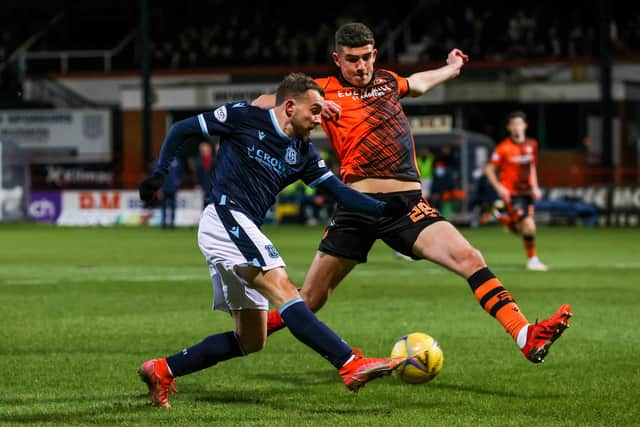 Dundee's Paul McMullan finished top of the nutmeg charts in the Premiership.  (Photo by Craig Williamson / SNS Group)