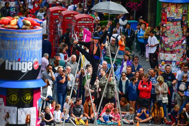 Crowds throng the Royal Mile during the Edinburgh Festival Fringe. Picture: Jeff J Mitchell