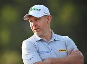Stephen Gallacher looks on during the Hero Challenge prior to the Hero Indian Open at DLF Golf and Country Club on the outskirts of New Delhi. Picture: Stuart Franklin/Getty Images.