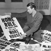 Calls for home rule for Scotland have a longstanding tradition, as these posters from 1951 show. Some “Red Clydesiders” also supported the idea about a century ago (Picture: Chris Ware/Getty Images)