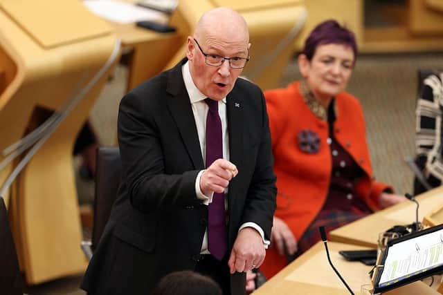 First Minister John Swinney talks tough with political foes in the Holyrood chamber, but is he too soft on standards in his top team? (Picture: Jeff J Mitchell/Getty Images)