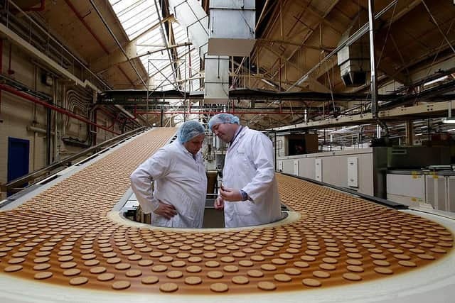 The owner of UK brands including McVities has announced plans to close its factory in the east end of Glasgow, putting nearly 500 jobs at risk.