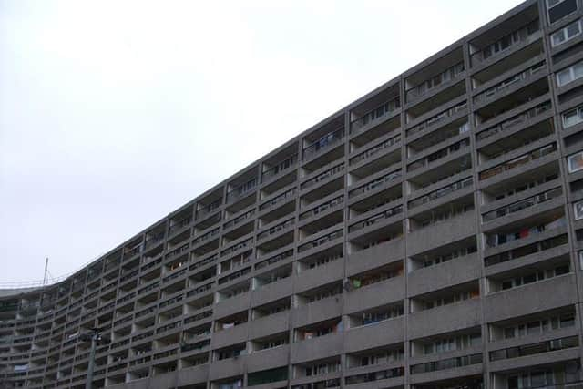 Residents of the Banana Flats sang Sunshine on Leith to lift community spirit