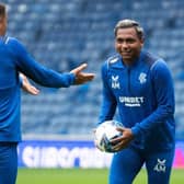 Alfredo Morelos during a Rangers Training Open Day at Ibrox Stadium, on July 25, 2022, in Glasgow, Scotland. (Photo by Rob Casey / SNS Group)