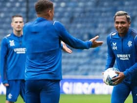 Alfredo Morelos during a Rangers Training Open Day at Ibrox Stadium, on July 25, 2022, in Glasgow, Scotland. (Photo by Rob Casey / SNS Group)