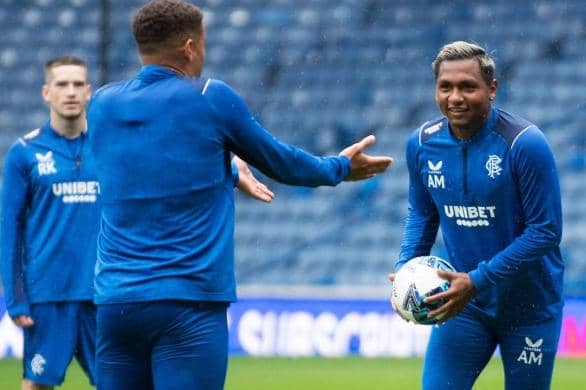 Alfredo Morelos during a Rangers Training Open Day at Ibrox Stadium, on July 25, 2022, in Glasgow, Scotland. (Photo by Rob Casey / SNS Group)