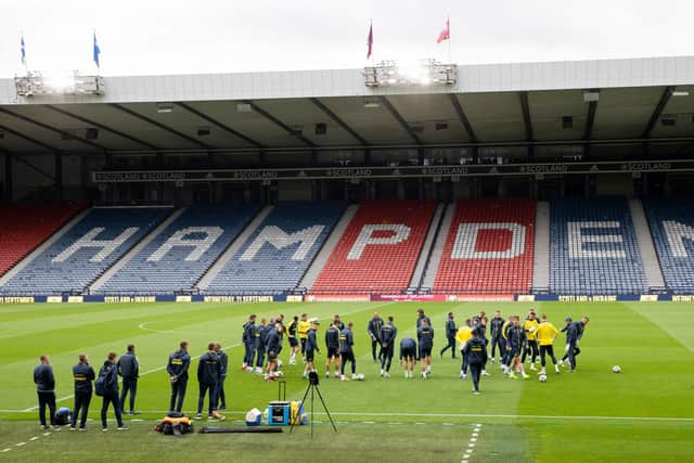 Scotland face Ukraine at Hampden on Wednesday.