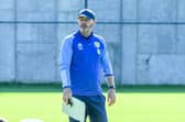 Steve Clarke oversees training at Scotland's base in Antalya, Turkey on Wednesday. Picture: Scottish FA