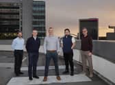 Left to right are Paul Wilson (STAC), John Moran (Murphy), Adrian Murphy (Murphy), Gregor Aikman (STAC) and Angus MacFadyen (STAC). Picture: Stewart Attwood