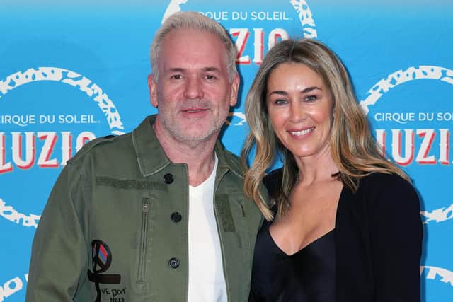 Chris Moyles and Tiffany Austin arriving for the premiere of Cirque Du Soleil's Luzia at the Royal Albert Hall, London.
