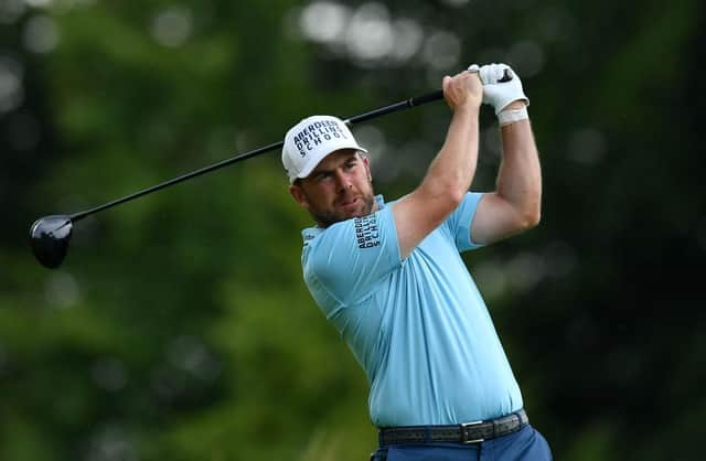 Richie Ramsay hits a tee shot during the last day of the abrdn Scottish Open in East Lothian. Picture: Mark Runnacles/Getty Images.