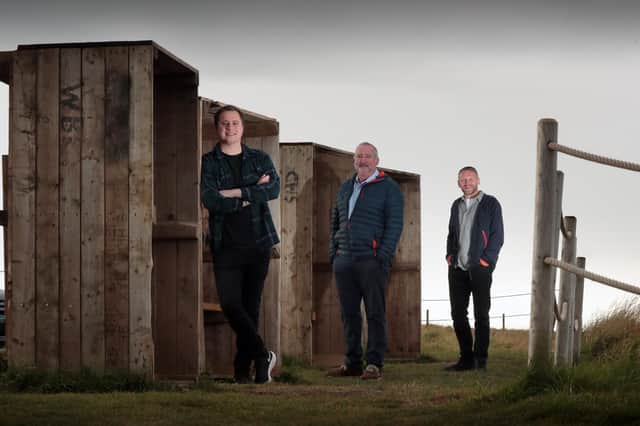 Left to right are Jack Francis, Neil Francis and Paul Reid of Pogo Studio, the software start-up based in Edinburgh. Picture: Stewart Attwood Photography
