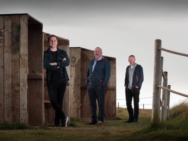 Left to right are Jack Francis, Neil Francis and Paul Reid of Pogo Studio, the software start-up based in Edinburgh. Picture: Stewart Attwood Photography