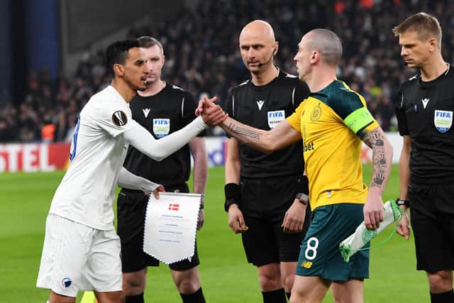 Celtic's Europa League match against FC Copenhagen in Denmark kicked off late.