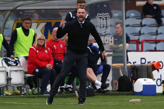 Dundee manager James McPake has accepted his one-match ban from the SFA. (Photo by Craig Williamson / SNS Group)