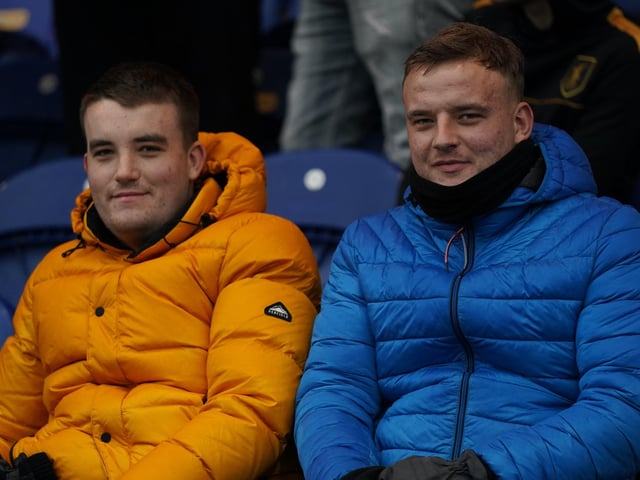 Some of the fans who watched Mansfield draw 2-2 with Port Vale on 26th December 2019.