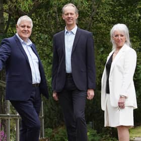 From left: CEO Callum Bastock, CFO David Cockburn, and head of HR Maureen Ross. Picture: Stewart Attwood.