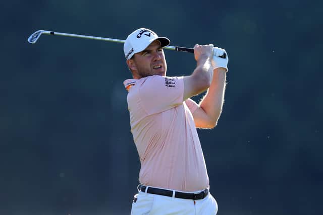 Richie Ramsay his his tee shot at the fourth in the second round of the English Championship at Hanbury Manor. Picture: Richard Heathcote/Getty Images