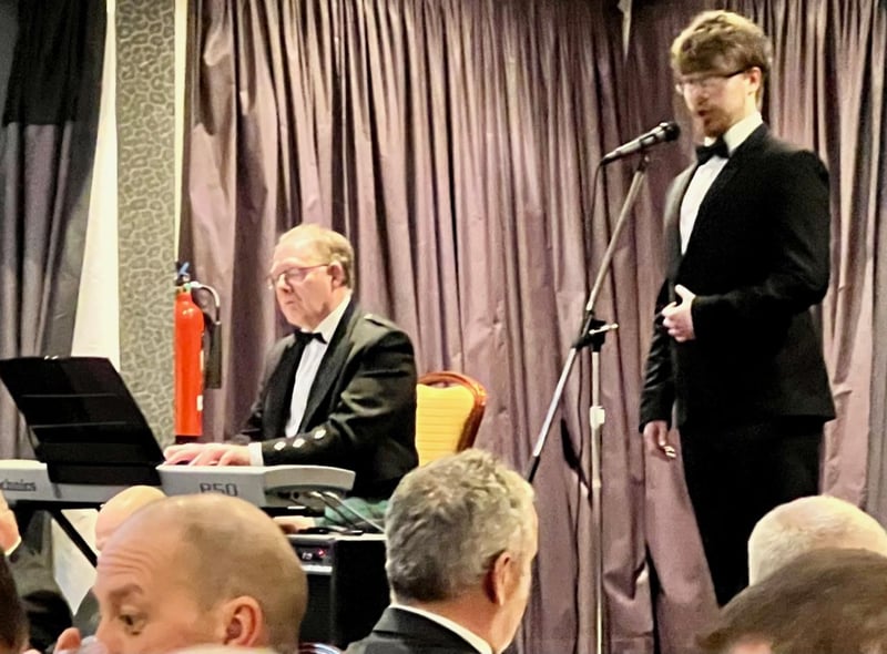 A selection of Scottish Songs was wonderfully sung by Matthew Hamilton of Stonehaven, ably supported by local virtuoso Gordon Hay