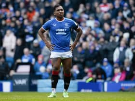 Rangers striker Alfredo Morelos has been criticised for his performance in the 2-2 draw against Celtic.  (Photo by Craig Williamson / SNS Group)